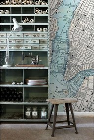 Fotomurale ESTA Mappa, grigio argento 186X280 cm