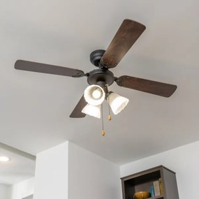 ZEVENTI - Ventilatore da soffitto ZURRIOLA 3xE27/60W/230V