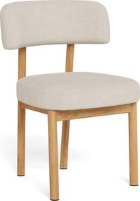 Sedia imbottita TORAY Beige (Apia 453) / struttura rovere naturale