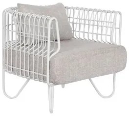 Poltrona Home ESPRIT Bianco Metallo 76 x 66 x 65 cm