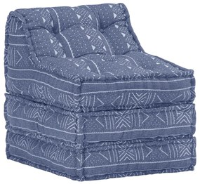 Pouf Modulare Indaco İn Tessuto /