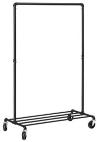 Appendiabiti a piantana mobile LINEA, nero
