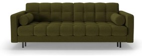 Divano verde allungabile/con contenitore con rivestimento in bouclé 222 cm Bali – Cosmopolitan Design