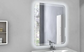 Specchio con illuminazione integrata bagno rettangolare Led BADEN HAUS L 74 x H 90 x P 2 cm trasparente