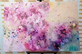 Stampa su tela – Ramo fiorito rosa