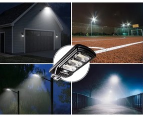 Lampada stradale solare LED con sensore LED/180W/6V 6500K IP65 + telecomando