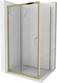 Mexen Apia cabina doccia scorrevole 125 x 90 cm, trasparente, oro - 840-125-090-50-00