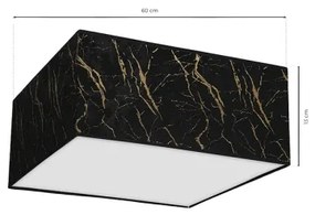 Plafoniera  SENSO 2xE27/60W/230V nera