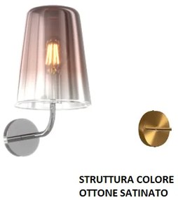 Applique ottone sat. 1 luce rame 1164os-at-ra