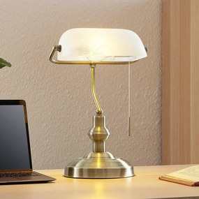 Lampada da scrivania Profina Lindby, Bronzo / Ottone antico, Studio / Ufficio, Metallo, Antico, Lampada da tavolo