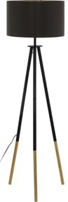 Eglo 55291 - Lampada con piedistallo BIDFORD 1xE27/60W/230V nero/marrone
