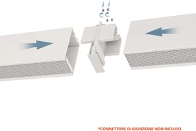 Plafoniera Lineare LED 40W 120cm DALI2 - driver Philips Bianca o nera