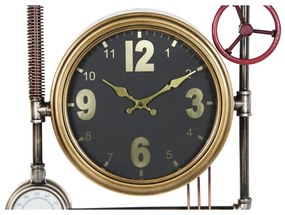Orologio da Parete DKD Home Decor Valvole Cristallo Dorato Ferro (50,5 x 12 x 73 cm)