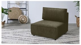 Modulo divano in velluto a coste verde chiaro, pezzo centrale Nihad modular - Bobochic Paris