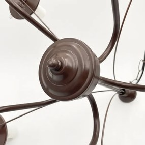 Brilagi - LED Lampadario a sospensione con catena COTTAGE 5xE14/40W/230V marrone