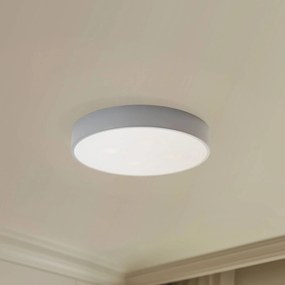 Plafoniera Cleo TEMAR LIGHTING, dimmerabile, Alluminio / Grigio / Zincato, Bagno, Metallo, Plafoniera