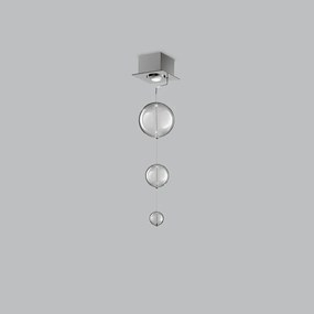 Plafoniera 1 luce base acciaio inox - 253.501 - Bolero - Metal Lux Ambra