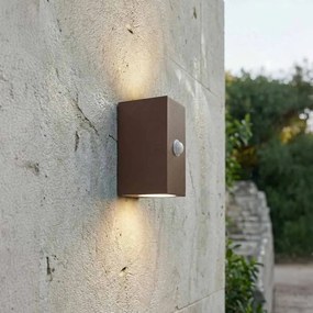 Applique GU10 con Sensore di Movimento IP65 Bidirezione - Corten