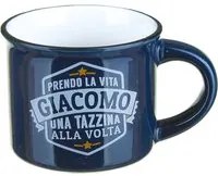 Tazzina caffè con nome Giacomo in gres porcellanato