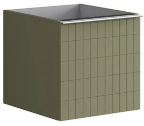 Struttura semi colonna da bagno Pixel2 cassetti laccato opaco verde salvia L 40 x H 40 x P 45.5 cm