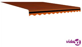 vidaXL Tenda da Sole in Tela Arancione e Marrone 300x250 cm