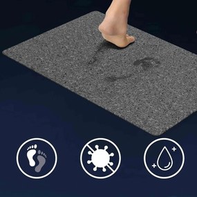 Tappetino per il bagno color antracite 50x80 cm Granite – douceur d'intérieur