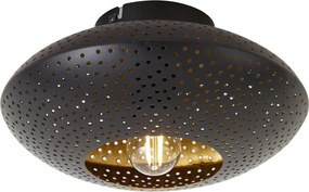 Plafoniera orientale nera con oro 25 cm - Radiance