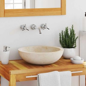 Lavandino 40x12 Cm İn Marmo Crema /