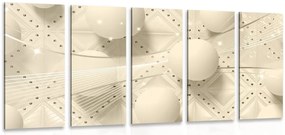Quadri 5 pezzi – Lusso in versione seppia