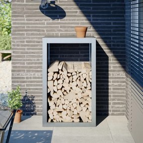 Rastrelliera Per Legna 60x40x100 Cm İn Acciaio Zincato /