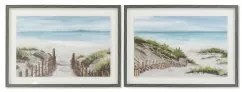 Quadro DKD Home Decor Spiaggia Mediterraneo 70 x 3,3 x 50 cm (2 Unità)