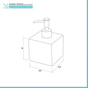 Dispenser Sapone in Ceramica Lucida Bianco Cuba
