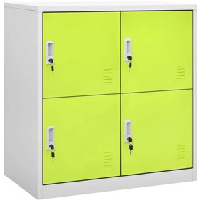 Armadietto A Chiave Grigio Chiaro E Verde 90x45x92,5 Cm Acciaio /