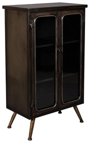 Vetrina nera in metallo 60x100x35 cm Denza – Dutchbone