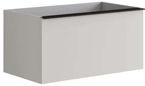 Mobile da bagno sotto lavabo Pixel plain grigio L 80 x H 40 x P 45.5 cm 2 cassetti, lavabo non incluso