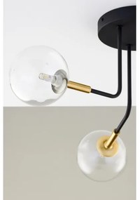 Jupiter 2039 - Lampadario a sospensione con supporto rigido BURANO 3xG9/10W/230V nero/oro/limpido
