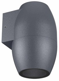 Applique Ovale Monodirezionale IP65 GU10 per esterni - Grigia