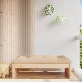 Poggiapiedi Da Giardino 120x80 Cm İn Legno Massello Di Pino /