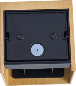 Applique da esterno scandinava con stampa legno con LED IP54 - Edwin