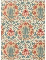 Morris & Co Carta da parati Iris & Rose - Indigo/ Crimson
