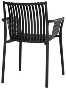 Set di 2 sedie nere da giardino in plastica Tulsa - House Nordic