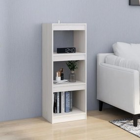 Libreria/divisorio bianco 40x30x103,5 cm legno massello di pino
