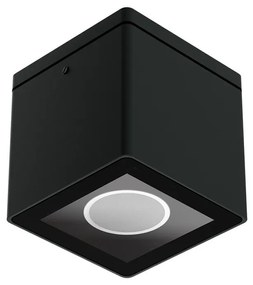 Applique da soffitto Quadrata GU10 IP54 in Alluminio e Vetro