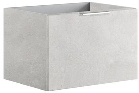 Scocca per base sottolavabo Portland 1 cassetto cemento chiaro L 59 x H 40 x P 45.5 cm