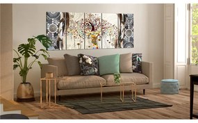 Quadro Tree and Mosaic  Colore colorful, Dimensioni e Misure 200x80