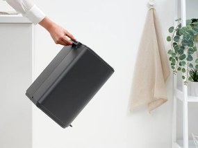 Cestino per la spazzatura grigio scuro in acciaio con pedale 12 l Bo – Brabantia