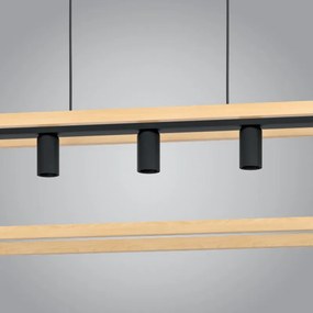 Lampadario Industriale Elgort marrone paralume marrone 5x E27 Ø20cm INSPIRE