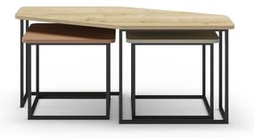 Set di 3 tavolini 60x111,5 cm Zoya - Marckeric