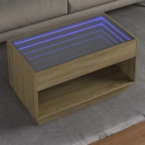 Tavolino Da Salotto Con Led Infinity Rovere Sonoma 90x50x50 Cm /