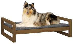 Cuccia per cani miele 95,5x65,5x28cm in legno massello di pino